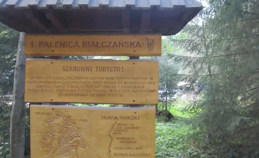 Wodogrzmoty Mickiewicza - plan wycieczki z Palenicy Białczańskiej