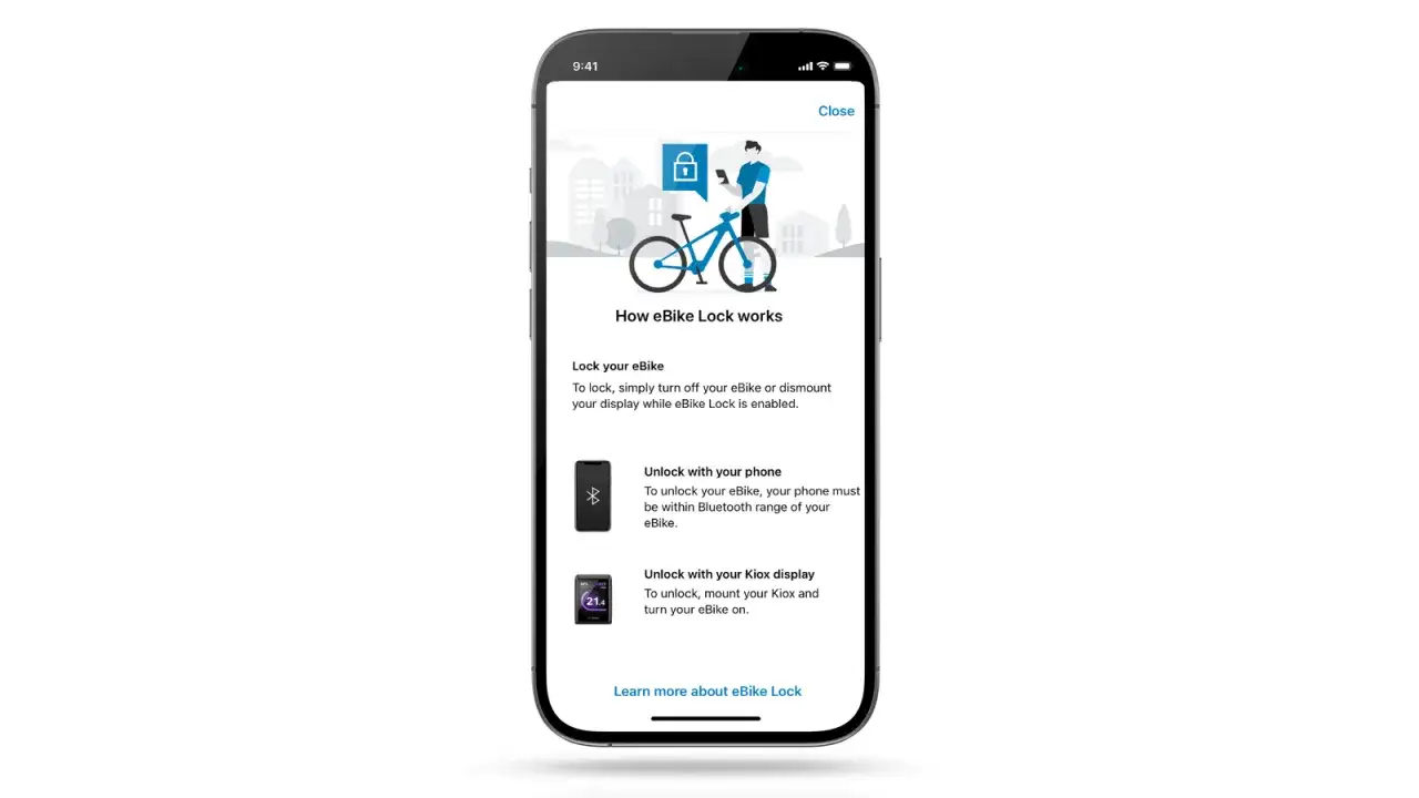 Instrukcja jak odblokować rower elektryczny: blokowanie przez wyłączenie, odblokowanie telefonem lub wyświetlaczem Kiox.
